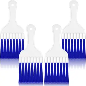 4 Packs Air Conditioner Condenser Cleaning Brush Refrigerator Coil Brush HVAC Coil Cleaner Brush Small Plastic Whisk Brush (Blue) Boao