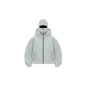 Women's Winter Warm Hooded Sweatshirt, Casual Loose-Fit Pullover with Face Mask Zipper Design, Outdoor Sports Jacket for Fall & Winter