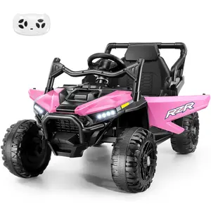 Hikole 24 Volt Ride On Toys for Boys，24V UTV Power Wheels with Remote Control for Parent，2WD/200W*2 Electric Car for Big Kids Gift，3 Speeds，Soft Start Shock，Bluetooth，Led Lights，Safety Belt