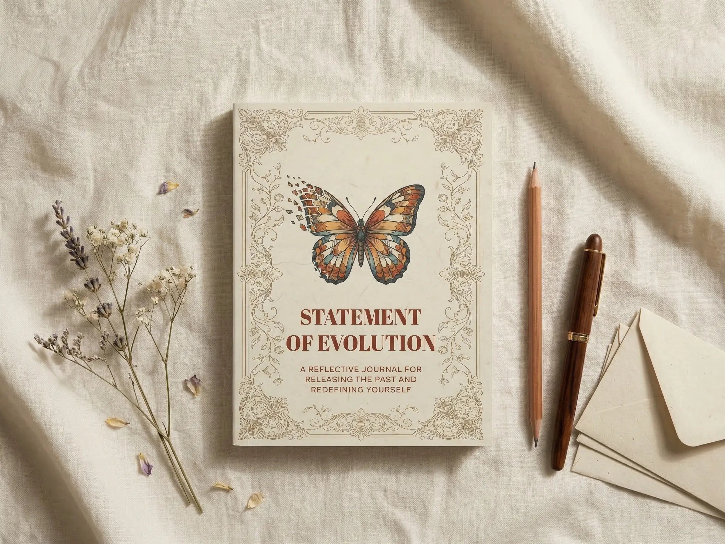 Rectangular Printed Adult Self-Help Guided Journal - Evolution Statement with Clarity Prompts, Healing Exercises, Open Journaling Space, Past Release Pages, Identity Redefinition, Personal Development, Deep Reflection, Change