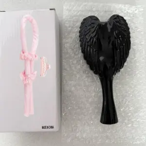 No-Heat Curling Wand Set with Angel Wing Massage Comb, Lazy Hair Styling Tool for Damage-Free Curls and Tangle-Free Comb, Daily Hair Care Essential
