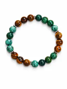 Elegant Bracelet with Natural Stone, Decorative Design, Stretch Rope, Perfect Fashion Accessory, Ideal Gift for Your Partner, Elegant Bangle Bracelet