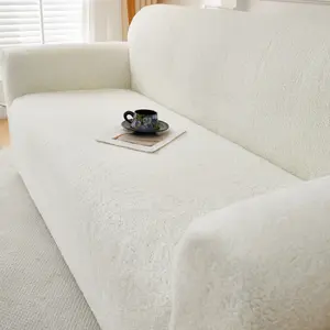 Plush Sofa Cover for Pets, Winter Thick Fabric, Anti-Dirty & Dustproof, Fits 1/2/3/4 Seater Sofas, Rich Colors, Warm & Cozy, Soft Sofa Protector