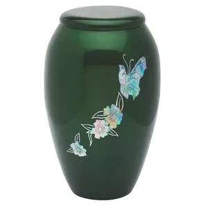 Green Butterfly Adult Urn