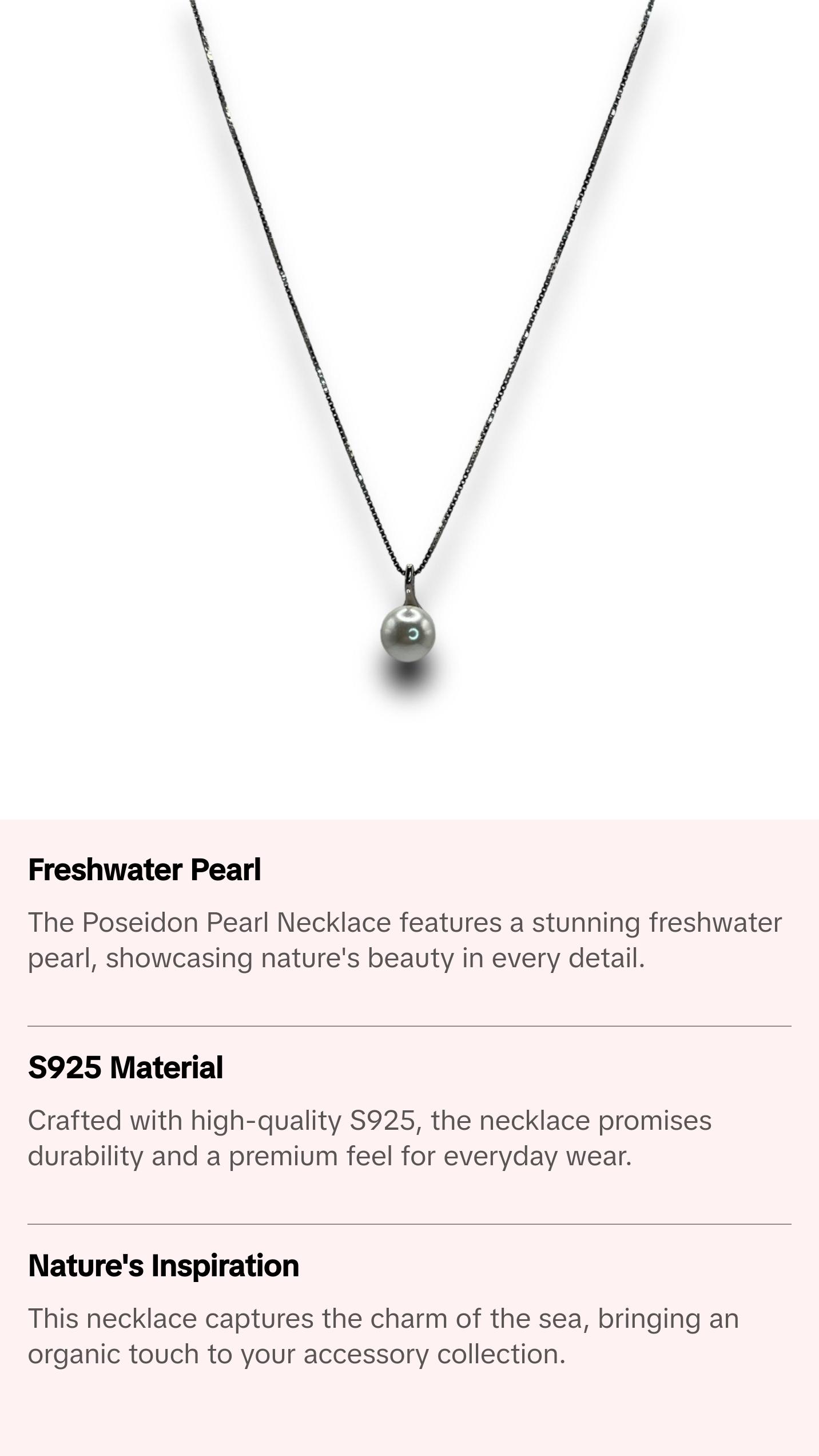 Poseidon Pearl Necklace - Elegant Women's Accessory