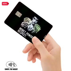 Money Respect Power Holographic Debit Credit Card Decal Adhesive Stickers Waterproof Premium Quality Custom Orders Available Easy Application Durable Material