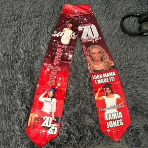 Custom Photo Graduation Stole: Personalized Class of 2026 Sash