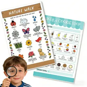 Tiny Expressions Playtime Notepads for Kids | 3.15" x 5.12" | 40 Tear-Off Pages | Imaginative Role Play for Preschool, Kindergarten & Homeschooling