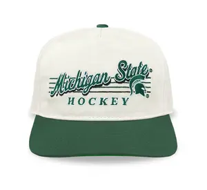 Michigan State Hockey Snapback: Cream