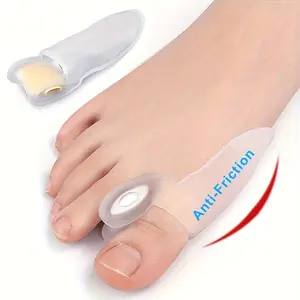 2pcs Ultra-Soft High Elastic Silicone Toe Separators, with 6 Adjustable Spacers - Comfortable Foot Toe Protector for Long-Term Use, Suitable for Men And Women Big Toe Spacer
