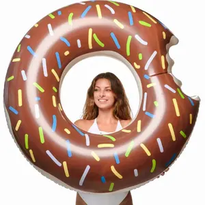 Donut Shaped Inflatable Swimming Ring, Portable Inflatable Swimming Ring, Inflatable Swimming Ring for Summer Party, Swimming Supplies