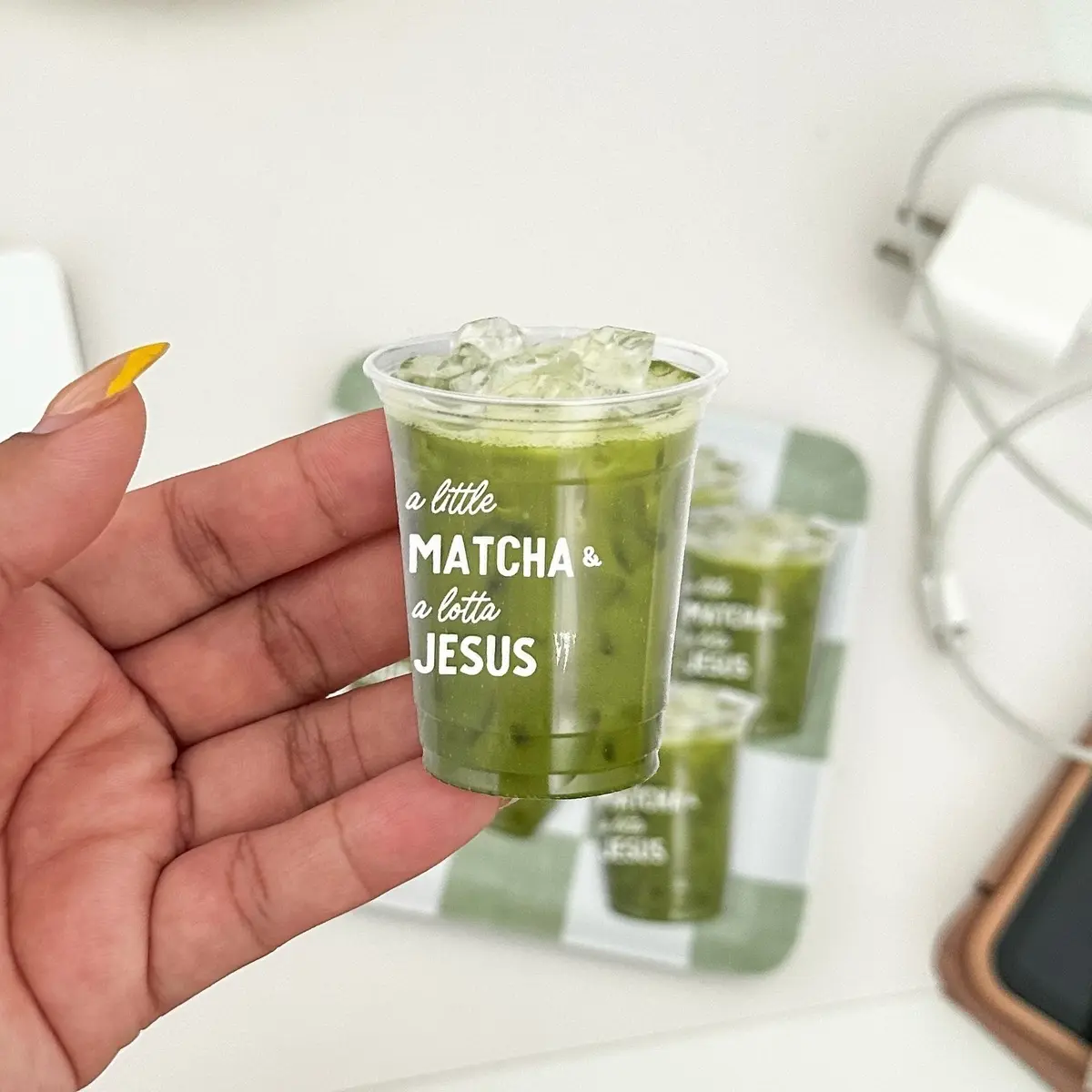 A little matcha and a lotta Jesus. Matcha sticker A little matcha and a lotta Jesus. Matcha sticker