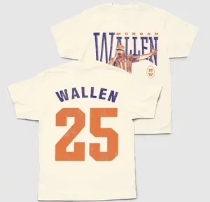 Wallen Retro Country Music 2025 Tee Shirt Casual Streetwear Trendy Style Gift