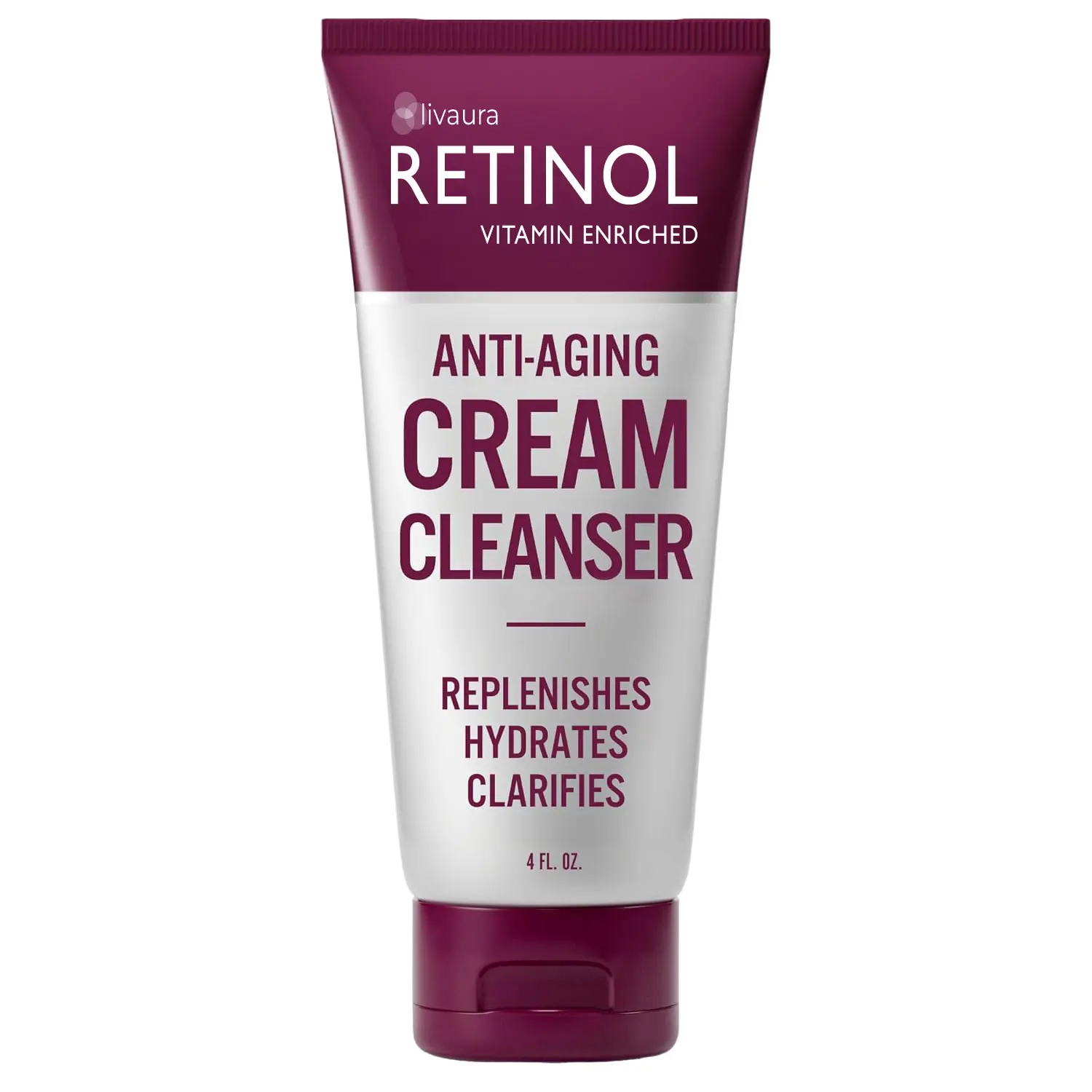 LIVAURA Retinol Anti-Aging Cream Cleanser – Daily Deep Cleansing