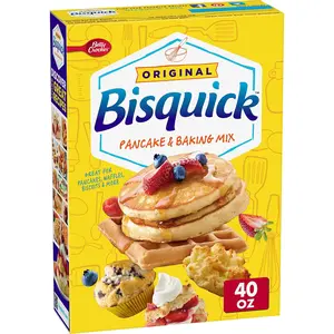 Betty Crocker Bisquick Original Pancake & Baking Mix, 40 oz. Artificial Chocolate Nata Milk
