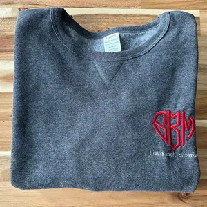 Heart monogrammed custom embroidery crewneck Sweaters Womenswear Hoodie Tops