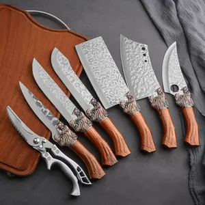 Kitchen knife set  home use thickened kitchen knife  multi-functional kitchen knife  suitable for home kitchen  hotel restaurant  kitchen cooking use