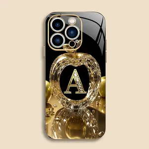 Suitable for [iPhone 13 Pro] New high-end gold letter electroplated gold edge mobile phone case new business simple explosion-proof mobile phone case affordable anti-fall anti-fingerprint 995