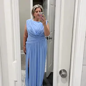Customer wearing the Athena Gown