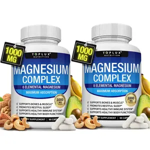 Viral Must-HaveMagnesium compound supplements contain 8 types of elements glycinate,  citrate, magnesium malate, and taurate.The chelates are easy to repair bones, muscles,and promote health and