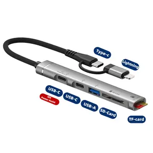 5-In-1 USB-C Extended USB HUB Card Reader Suitable for Huawei Type-c interface to USB memory card USB-C