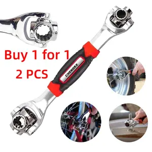 52 in 1 Socket Wrench Tool,Universal Wrench with Multifunction 360 Degree Rotating Head,Combination Wrench Set,Spanner Tool for Home and Car Repair.