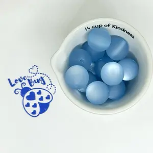 10 pcs 16 mm frosted cats eye acrylic, beads, and various colors perfect for keychains, wristlets pens, or any other DIY project.