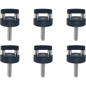 Aluminum 6pcs Hard Top Bolts Quick Removal Fastener Thumb Screws W/D Ring Compatible with Jeep Wrangler JK JKU JL JLU JT