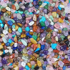 900 count   Chip Beads Bulk - Mixed  Chips 5-8mm Pre-drilled for  Making DIY Crafts (0.55lb)