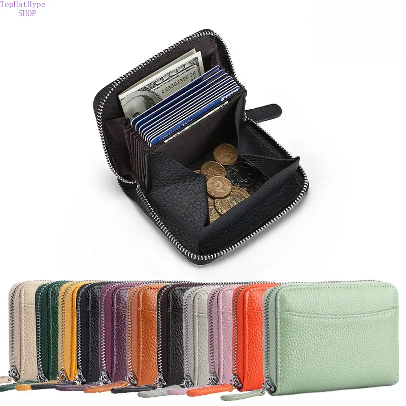 Elegant Japanese Style Wallet for Men, Genuine Leather with RFID-Blocking Zipper, Compact Multi-Compartment Travel Accessory, Elegant Fashion Wallet, Anti-Theft, Wallet Coin Purse