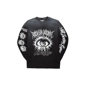 Cionna Black Long Sleeve Graphic T-Shirt