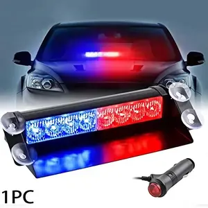 8 LED Strobe Flash Warning Lamp EMS Police Car Flasher Beacon Flashing Firemen Fog Emergency LED Light 8LED Red Blue
