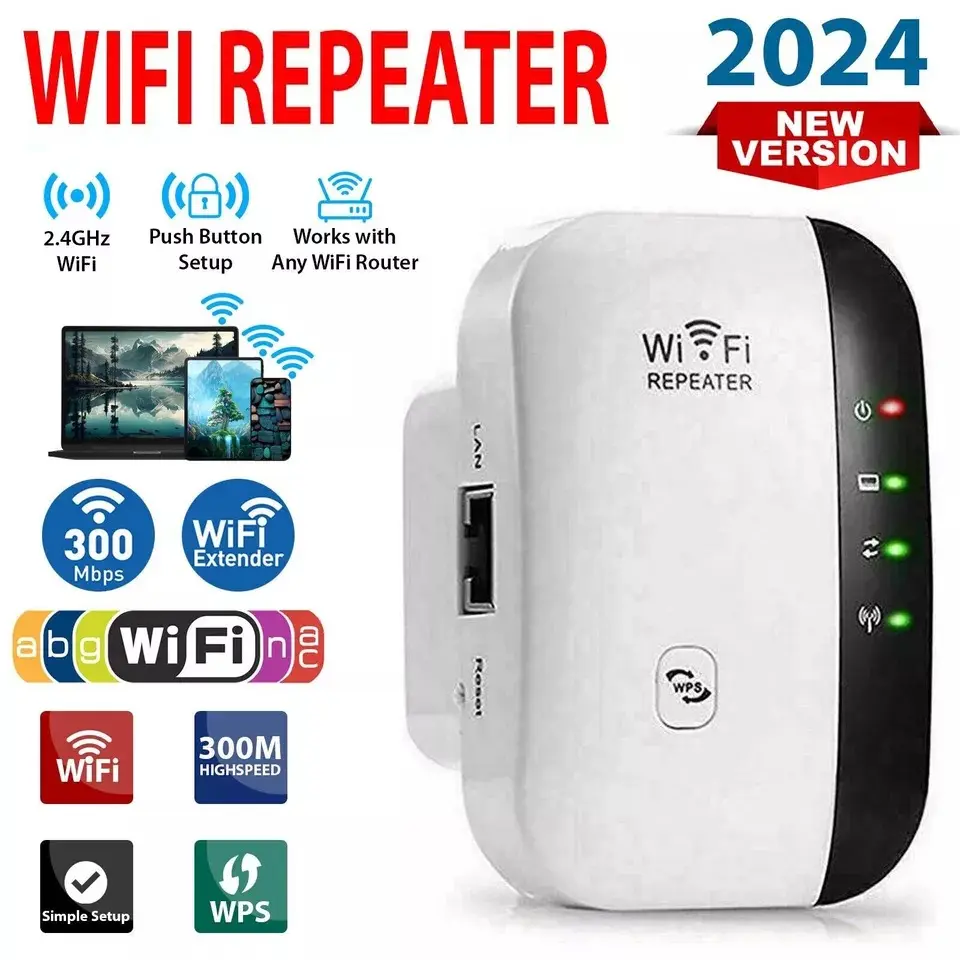 Latest Wifi Extender Covers up to 3650 Sq. ft  and 45 Devices Internet Booster with Ethernet Port Quick Setup Home Wireless Signal Booster