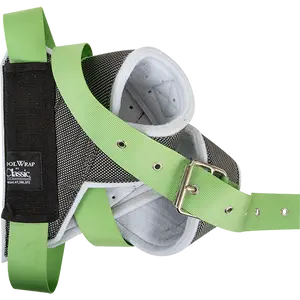 Classic Ropes Clear Vision Cool Wrap Horn Wrap- Grey w/ Green Strap