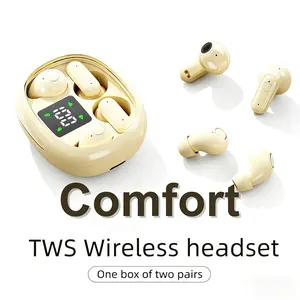 2026 New Wireless Bluetooth Headphones,Tiny Size Invisible Earbuds,Waterproof Headsets,With Mic,Sleep and Sports Earphones Set, 2 Pairs, Mini and Short Handle Design,for Work Sport Sleeping,Spring Glow Up