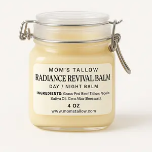MOM's Tallow Radiance Revival Balm 4 oz *NEW* - Intense Hydration & Soothing Black Seed Oil for Deep Moisturization & Antioxidant Protection
