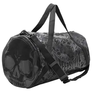 Skull Black Barrel Bag