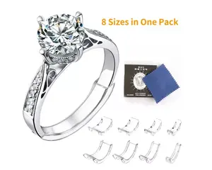 8-Piece Invisible Ring Adjuster Set - Ring Size Reducer, Spacer Ring Guard