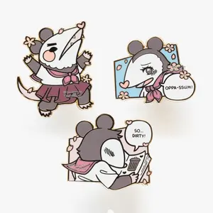 Cherry 'Possum-Chan Enamel Pins
