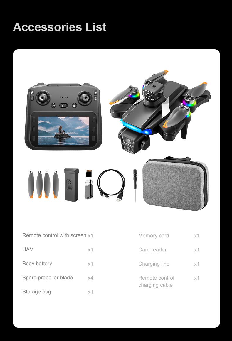 YCMDCGIE 4K GPS Drone with 4.5" Screen Remote - AI Obstacle Avoidance, 40 Min Flight (2 Batteries), 3300ft Range, Brushless Motor Professional Quadcopter