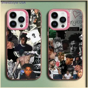 Rapper Y-YoungBoy Phone Case For iPhone17,16,15,14,13,12,11,Pro,MAX, Plus,Air Pink Matte Silicone Cover Unique Protection