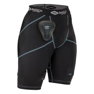 Shock Doctor Women's Core Compression Hockey Short with Pelvic Protector - Summer Gym Leggings for Female Athletes