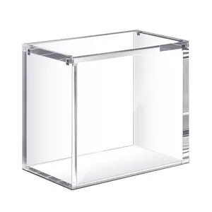 Clear Acrylic Display Case Stackable Dust Cover Showcase with Magnetic Door Storage Container for Collectibles Action Figures Dolls