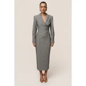 Grey Manifest Blazer Midi Dress