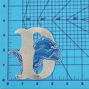 Detroit Metallic Silver Iron-on Patch