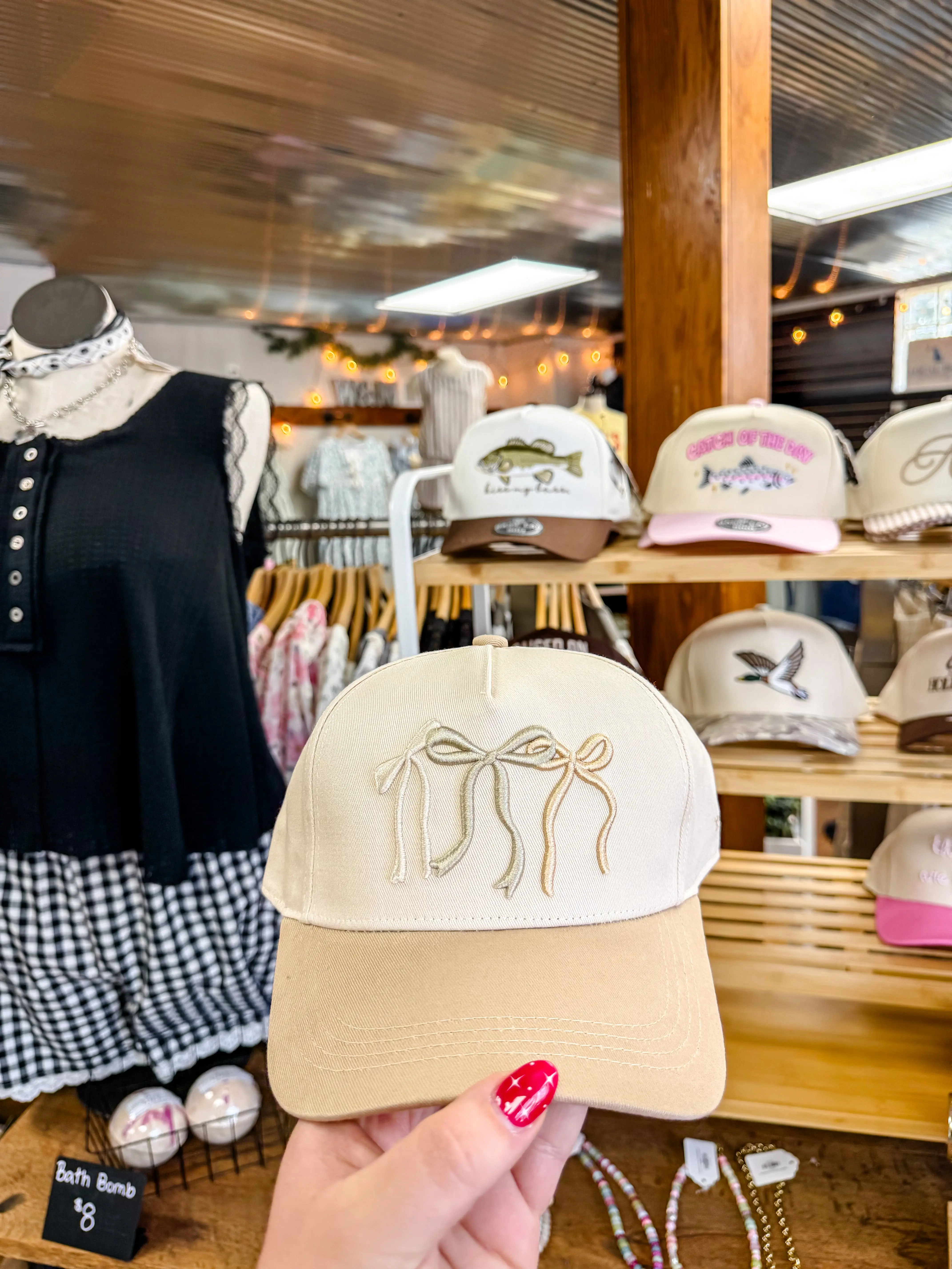 Khaki Bow Hat