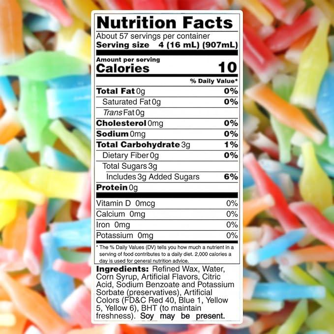 Mega Sale: Wax Candy - Nik-L-Nips Wax Bottles with Artificial Flavor - Available in 1lb, 2lb, 3lb, and 5lb Snack Bags - TikTok Viral ASMR Sweet Bonbon