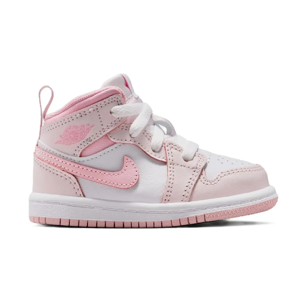 Toddler's Jordan 1 Mid Pearl Pink/Med Soft Pink-White (DQ8425 600)
