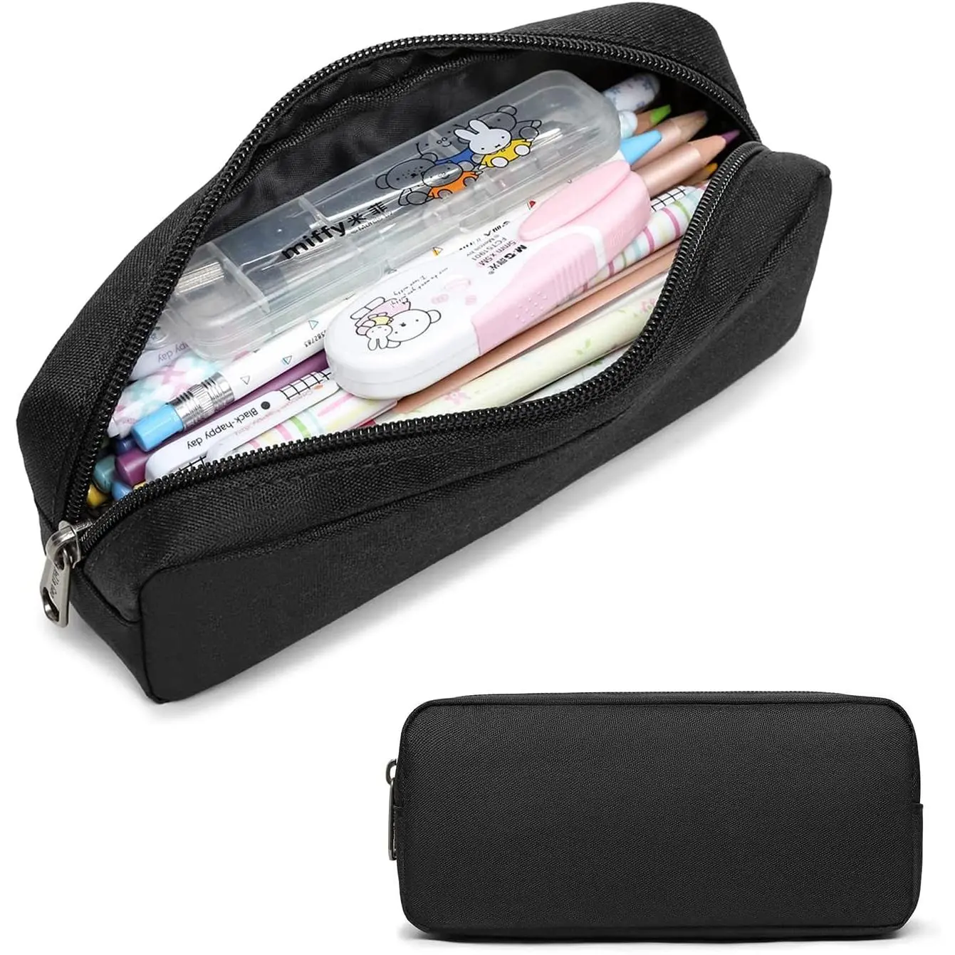 SQ-PCB057 Small Pencil Case Large Capacity Pencil Pouch Marker Pen Bag Coin Pouch Office Stationery Organizer