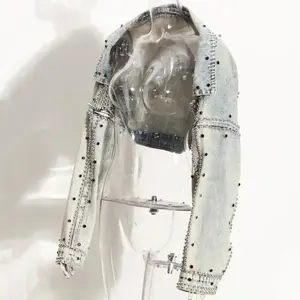 Women's jackets and windbreakers, short denim jackets, women's cotton spring and autumn jeans, punk gothic bomber jackets, windbreakers, retro jackets, streetwear